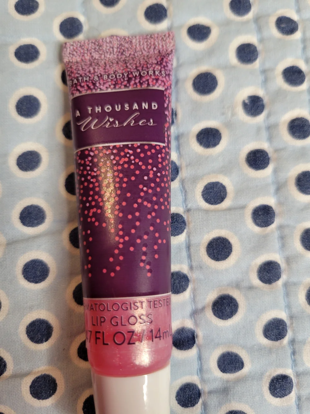 Bath & Body Works Purple & Pink 'A Thousand Wishes' Lip Gloss Tube